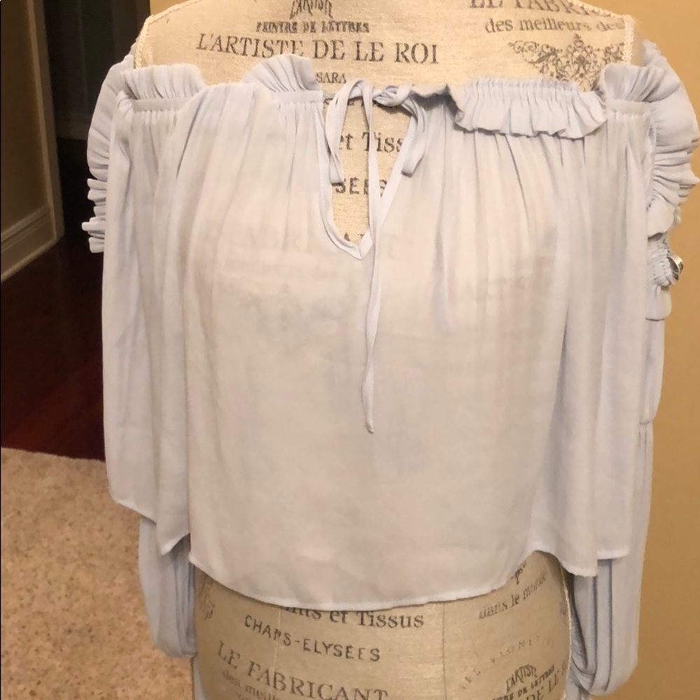 Off shoulder blouse with long sleeves